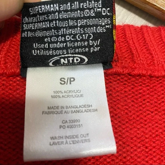 SUPERMAN “Ugly” Christmas Sweater - S/P - Picture 8 of 8